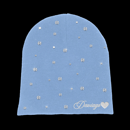 Babyblue Rhinestone Beanie