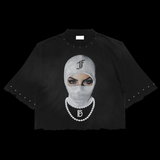 OVERSIZE Black Masket France daviago Tee